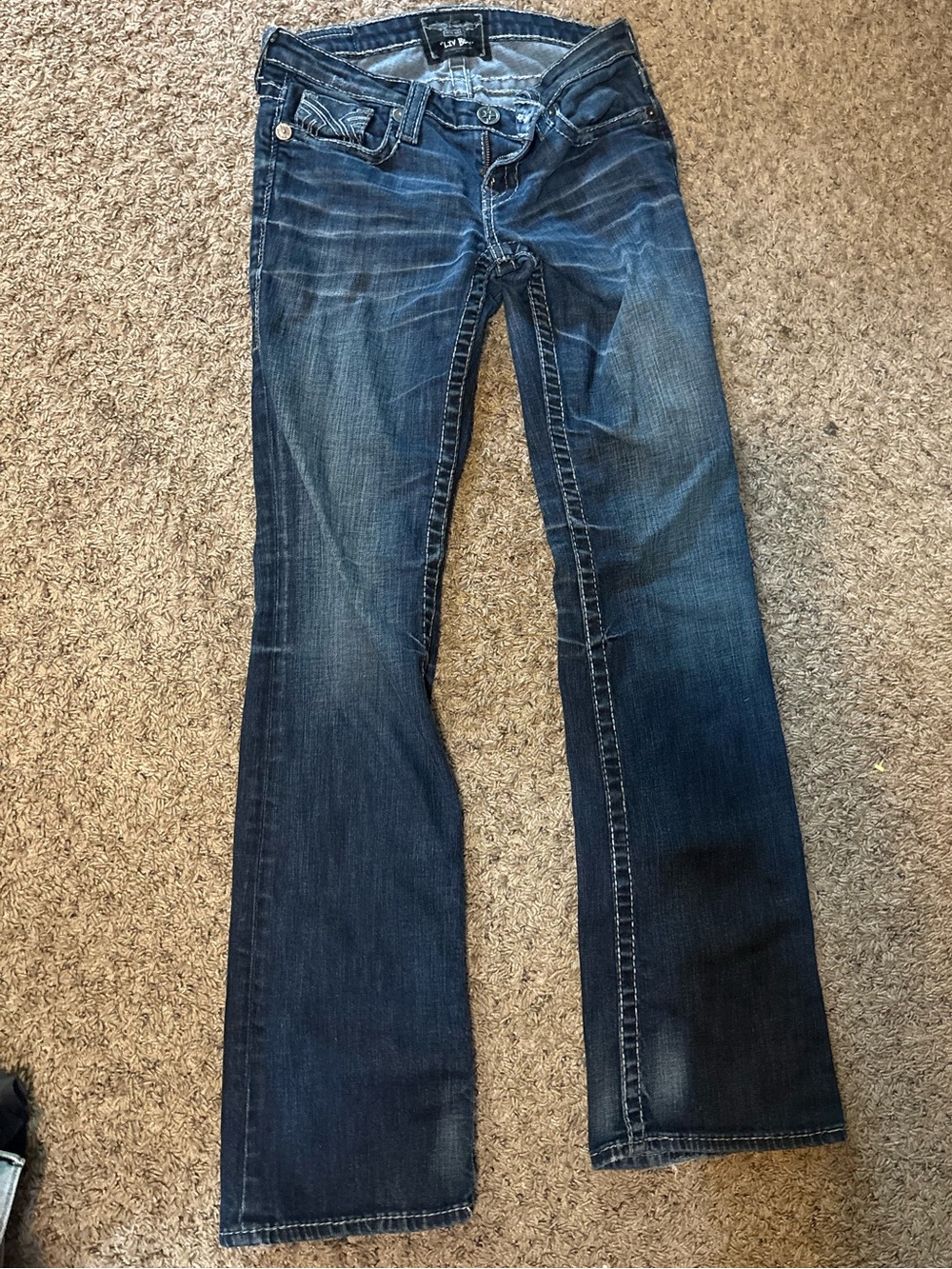 Big StarWomen’s Dark Blue Bootcut Jeans - Classic Stretch Denim